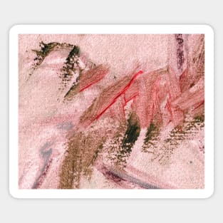 Red Green Abstract Painting Magnet